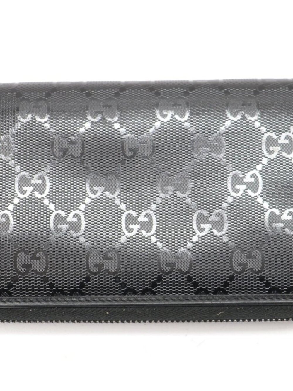 Gucci GG Imprime Zip Around Long Wallet - Black